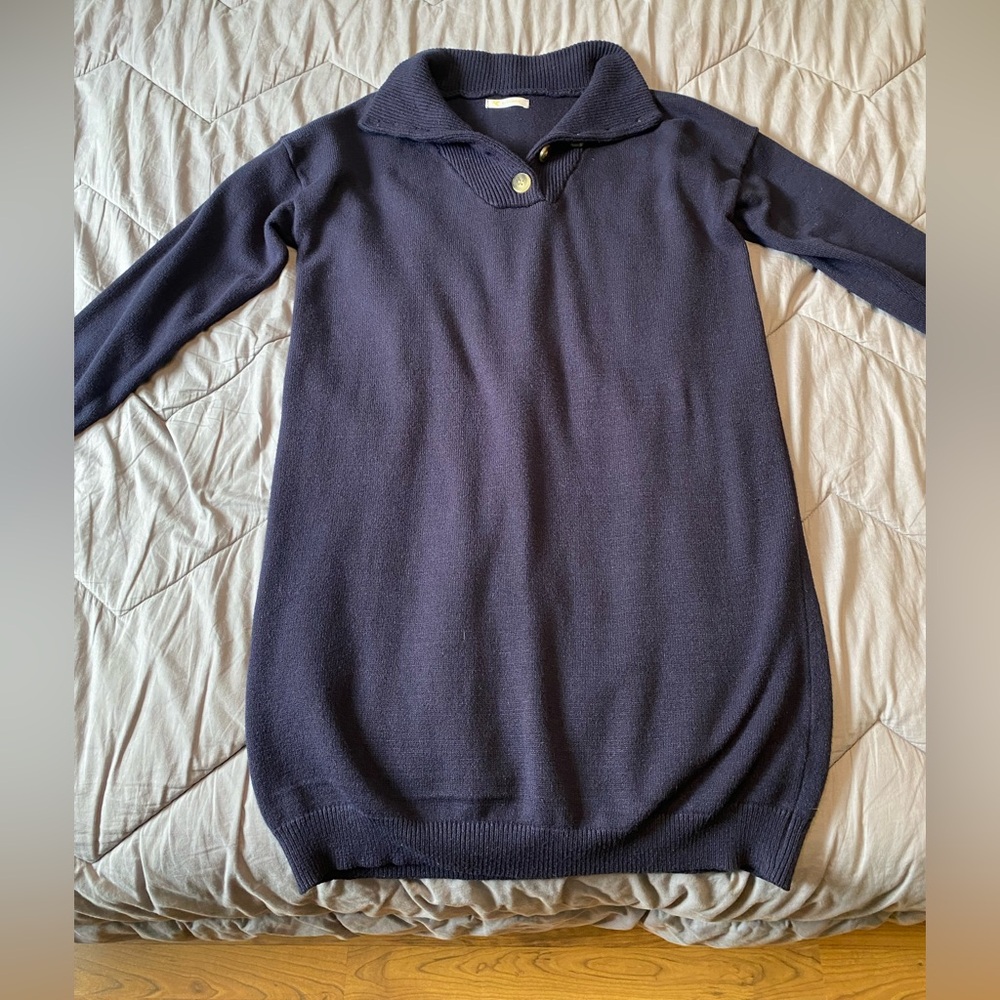 Navy blue sweater dress